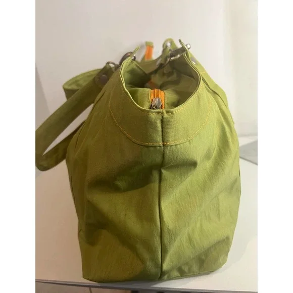 NEW Baggallini XL Hampton Bright Green/Orange Satchel Travel Gym Carry All TBag - Picture 3 of 14